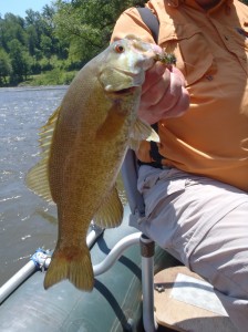 Bruce with a nice Smallie on the Lower Tuckasegee 