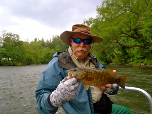 Dan with a nice smallmouth on the Lower Tuckasegee